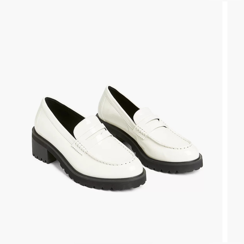 Lane Bryant Dream Cloud Patent Faux Leather Lug Sole Loafer